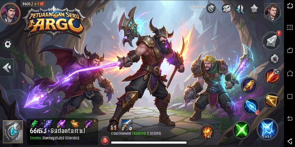 Tampilan seru dalam gameplay 666J dengan aksi bertempur yang intens.