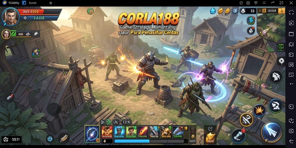 Tangkapan layar gameplay CORLA188 menampilkan aksi strategi yang mendebarkan.