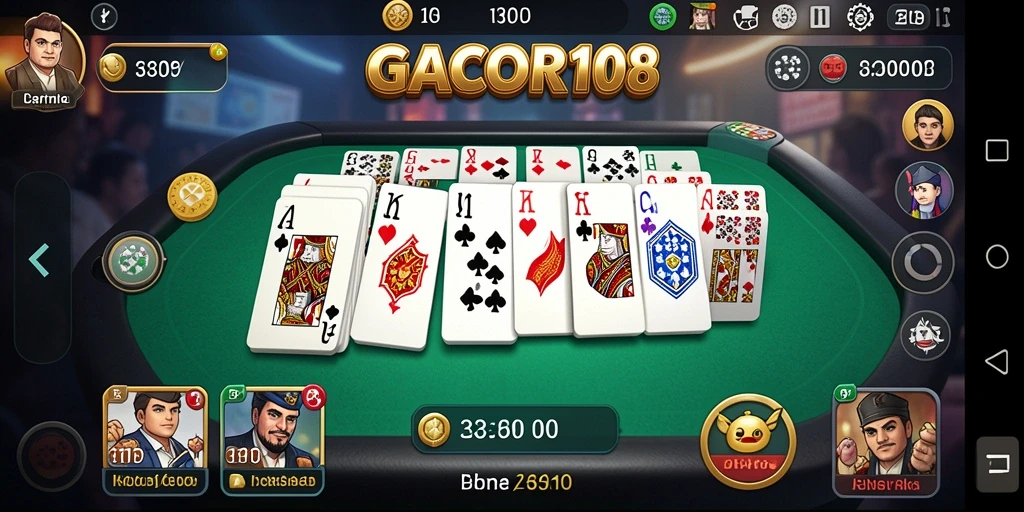 Tangkapan layar GACOR108 menampilkan gameplay Domino yang seru dan interaktif.