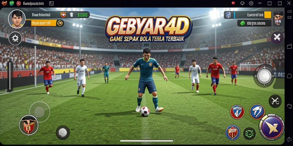 Tampilan mendebarkan saat pertandingan sepak bola di GEBYAR4D.