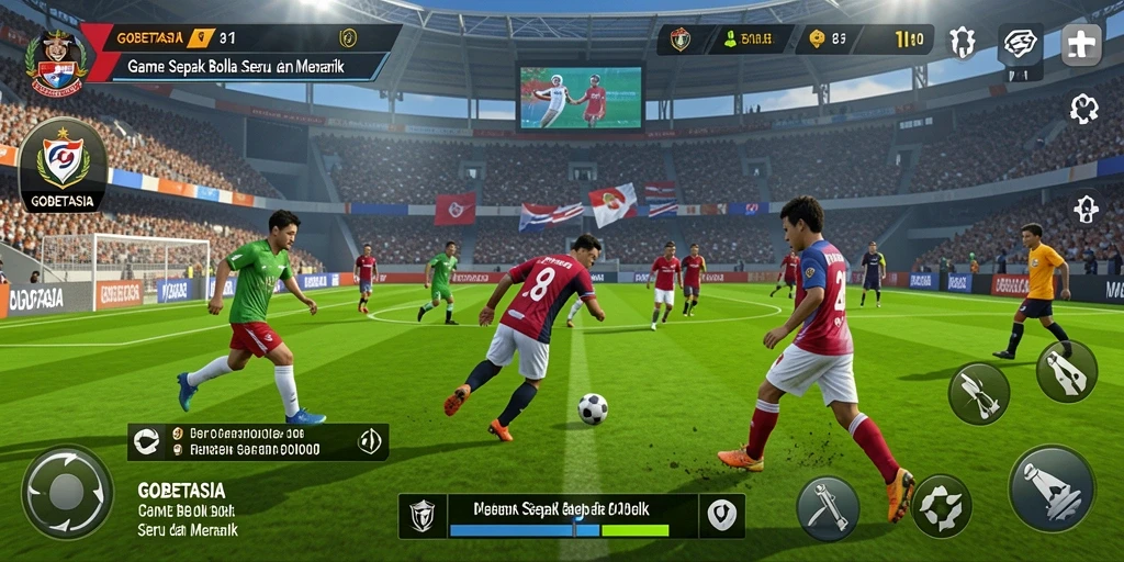 Tampilan gameplay GOBETASIA yang seru dan mendebarkan di lapangan.
