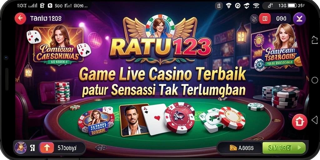 Screenshot gameplay RATU123 menunjukkan suasana kasino yang menarik dan interaktif.