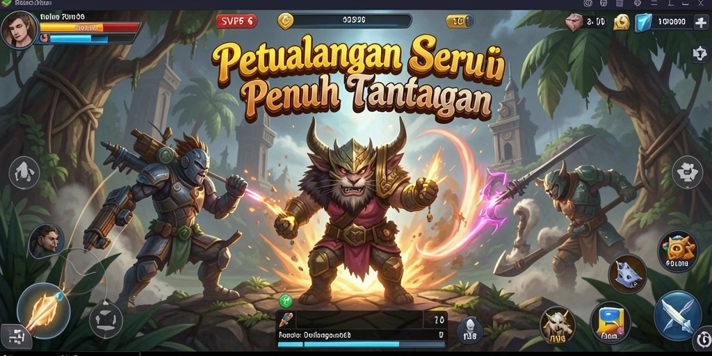 Gameplay menarik di dunia petualangan yang luas.