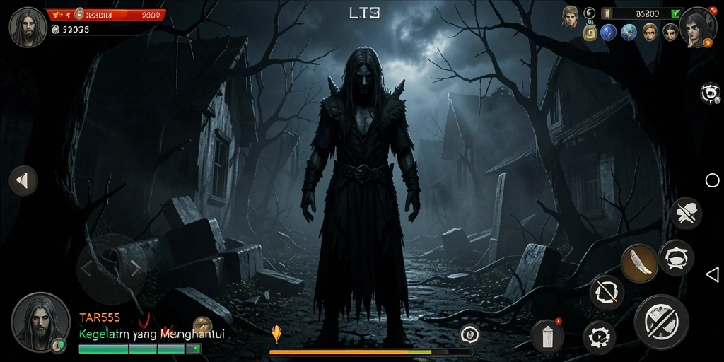 Tangkapan layar gameplay TAR555 yang menegangkan dan menyeramkan.