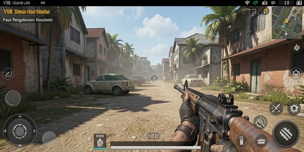 Tampilan gameplay V98 yang menakjubkan dan mendetail.