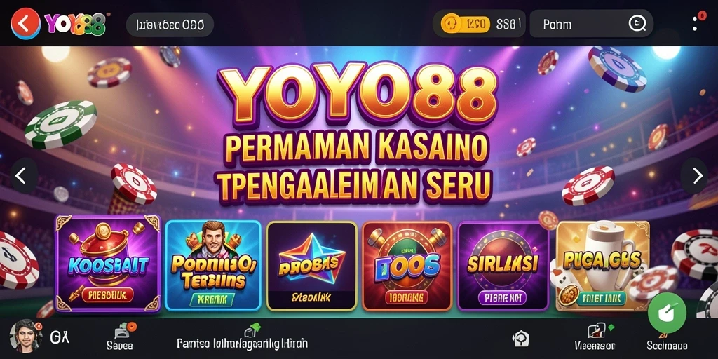 Tampilan gameplay seru dari YOYO88 yang penuh warna.